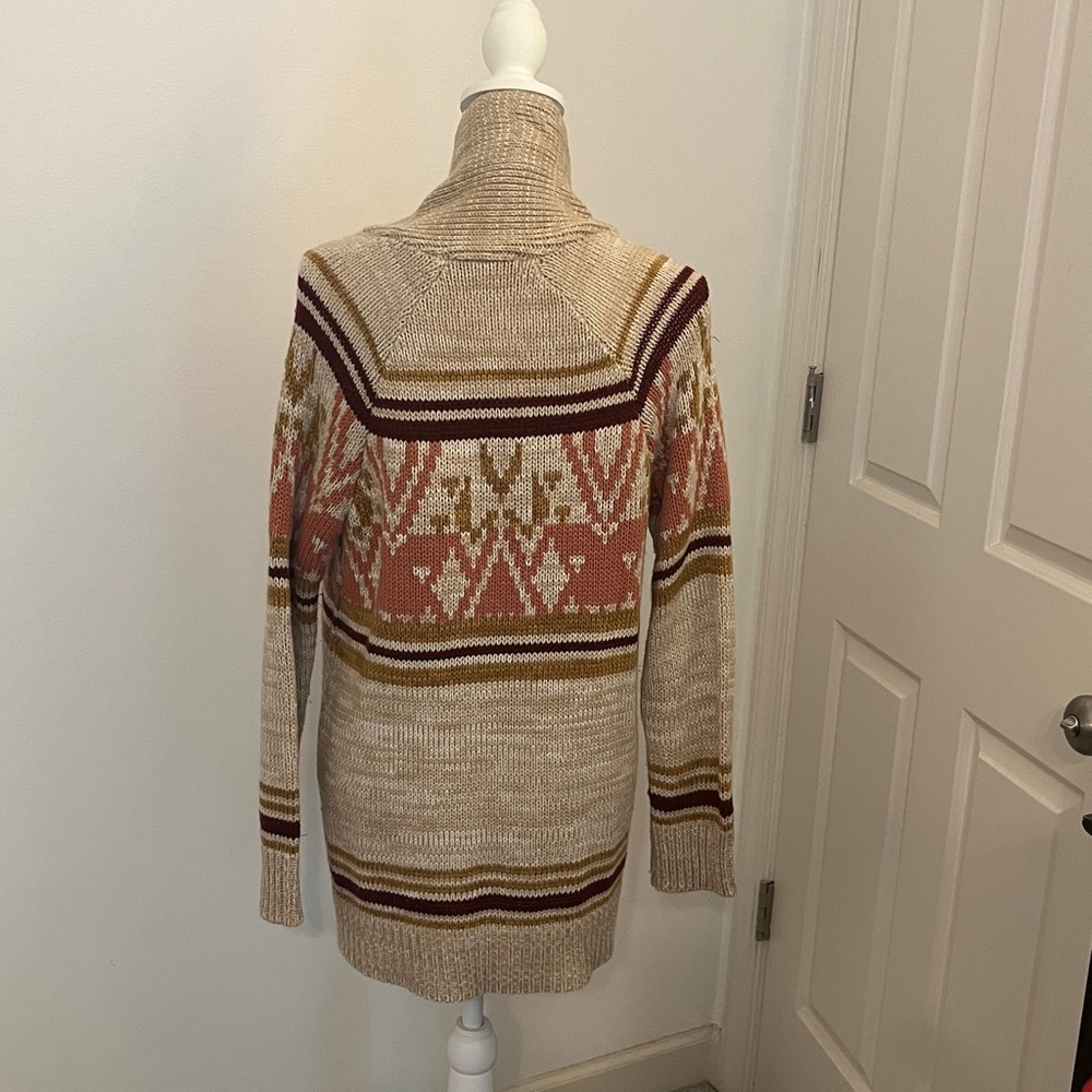 Cozy Beige and Brown Women's Sweater - Picture 4 of 5
